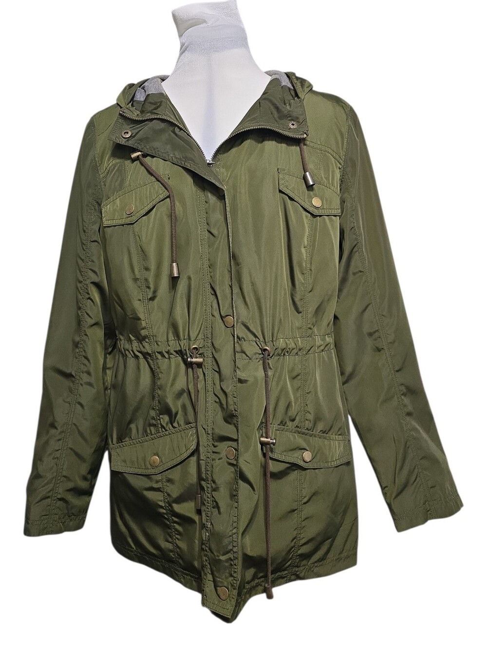 MERONA Army Green Hooded Water Resistant Jacket Anorak XL
